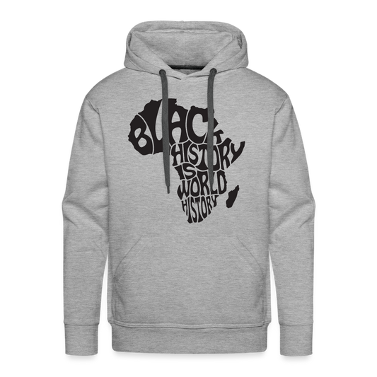 Black World History - Men’s Premium Hoodie - heather grey