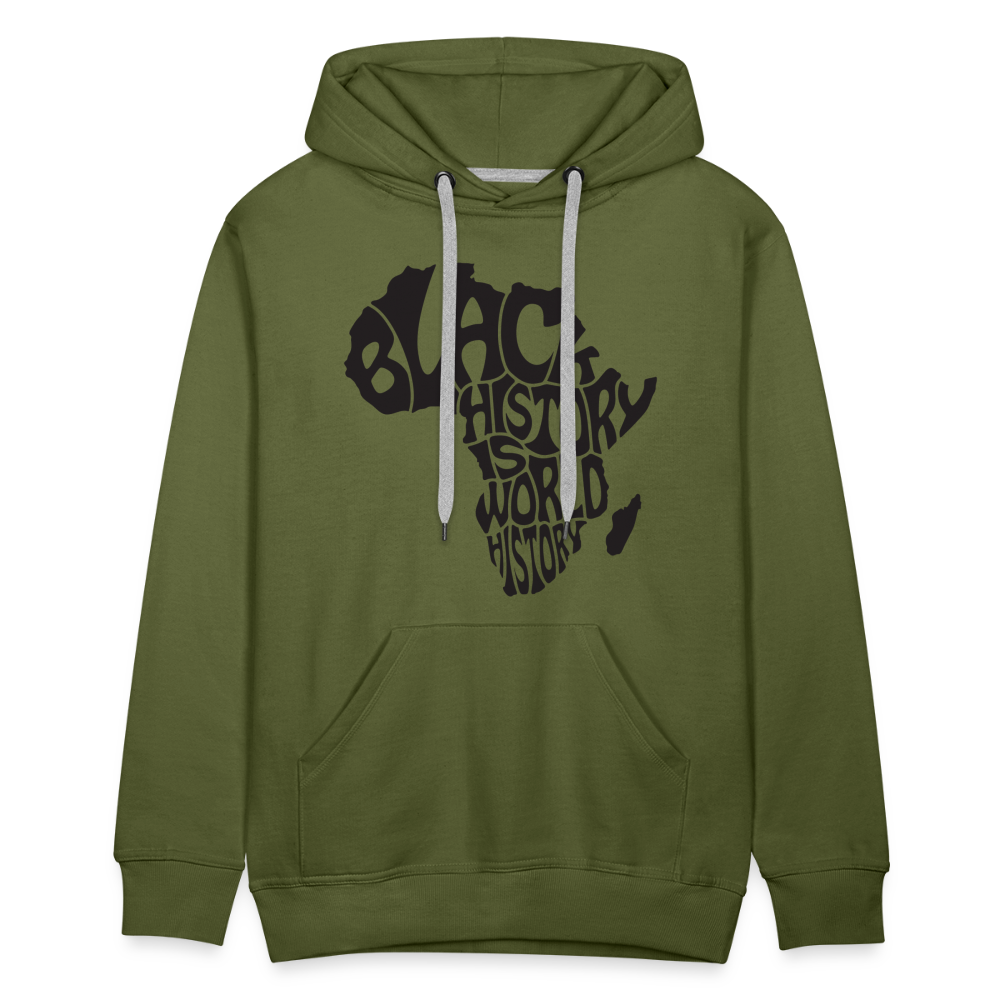 Black World History - Men’s Premium Hoodie - olive green