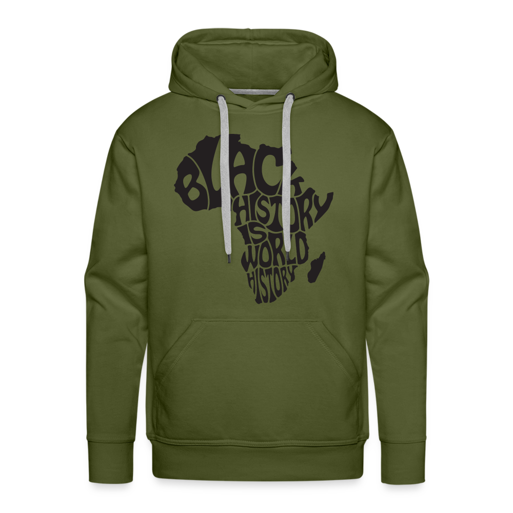 Black World History - Men’s Premium Hoodie - olive green