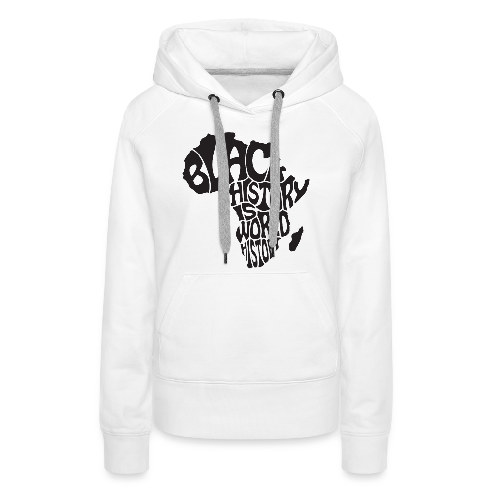 Black World History - Women’s Premium Hoodie - white