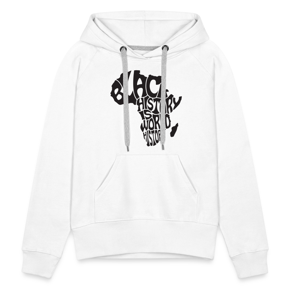 Black World History - Women’s Premium Hoodie - white