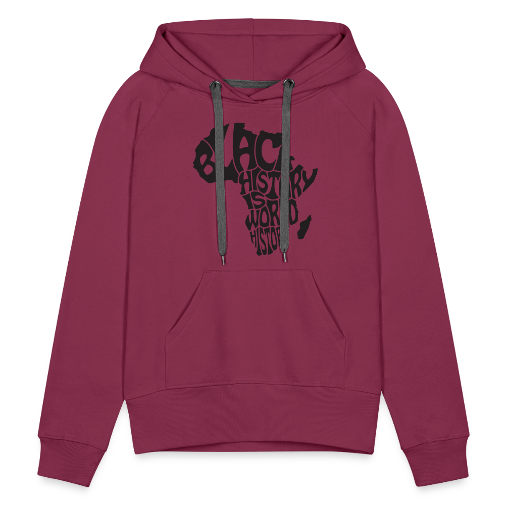 Black World History - Women’s Premium Hoodie - burgundy