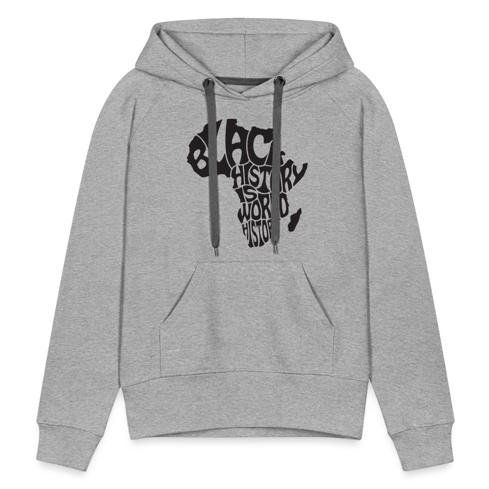 Black World History - Women’s Premium Hoodie - heather grey