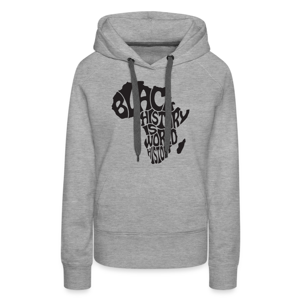 Black World History - Women’s Premium Hoodie - heather grey