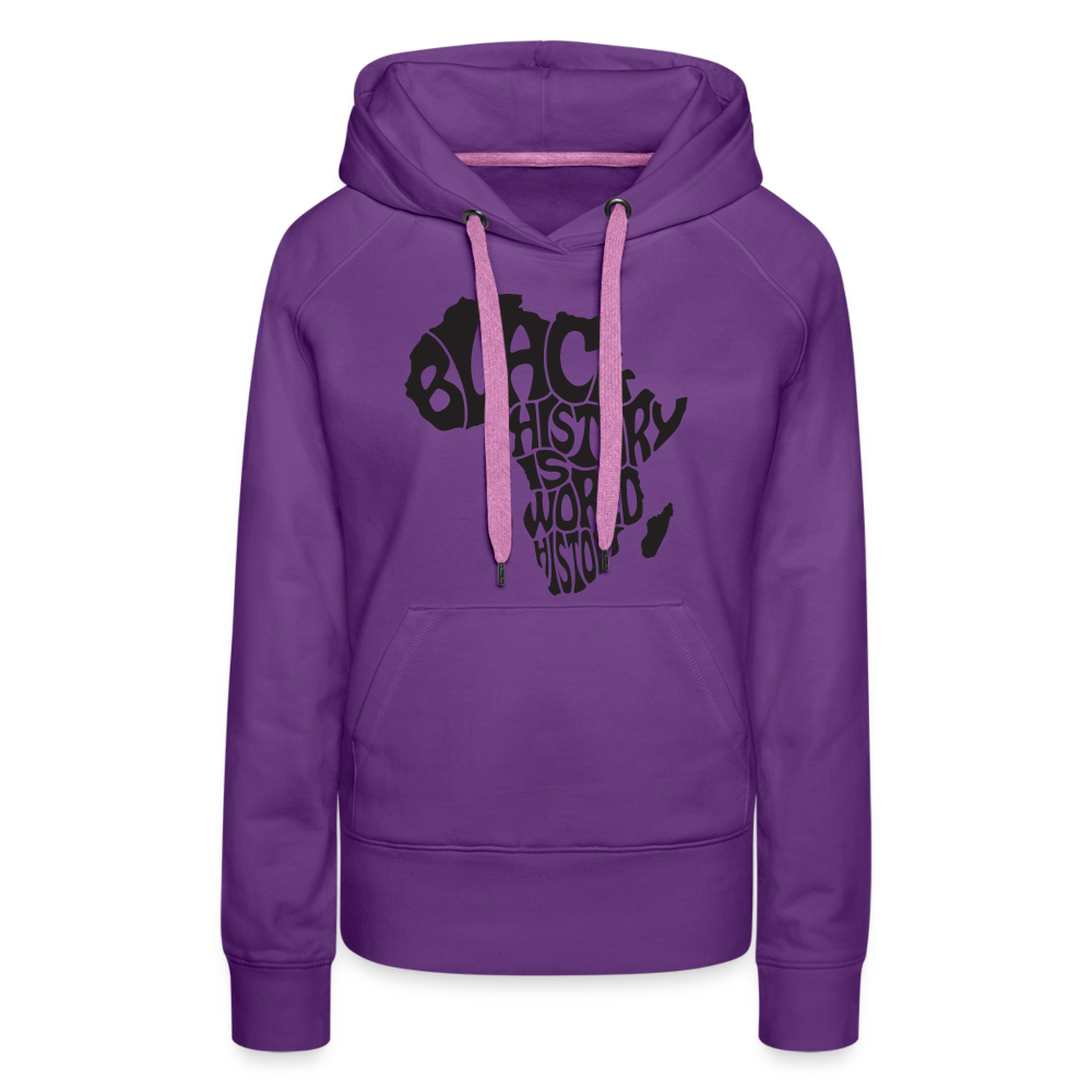 Black World History - Women’s Premium Hoodie - purple