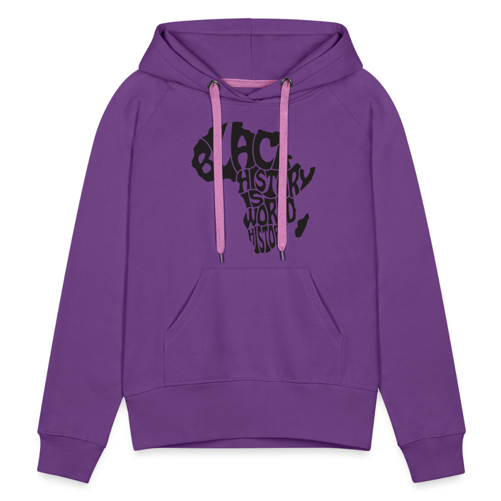 Black World History - Women’s Premium Hoodie - purple