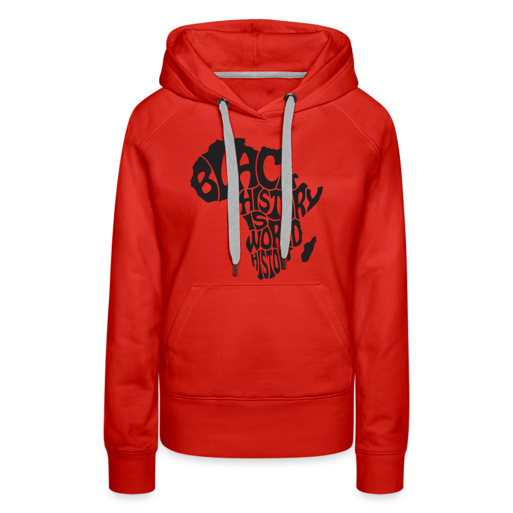 Black World History - Women’s Premium Hoodie - red