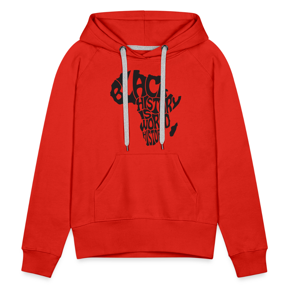 Black World History - Women’s Premium Hoodie - red