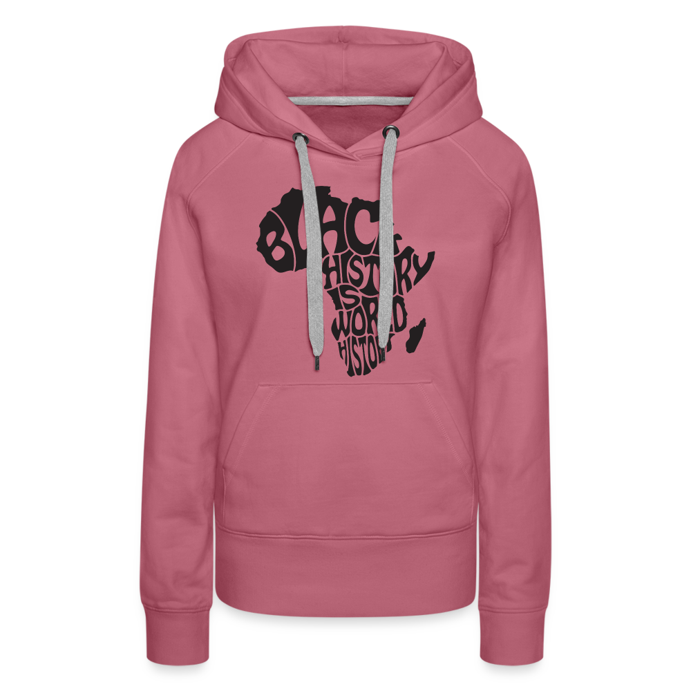 Black World History - Women’s Premium Hoodie - mauve