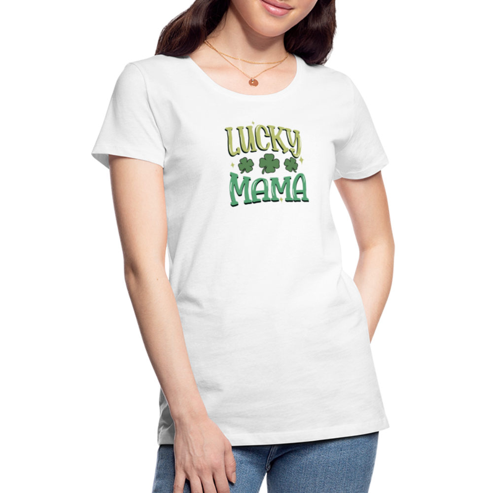 Lucky Mama - Women’s Premium T-Shirt - white