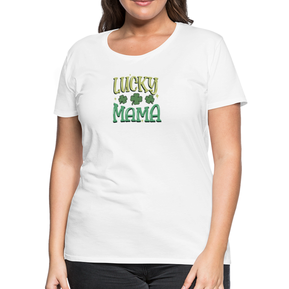 Lucky Mama - Women’s Premium T-Shirt - white