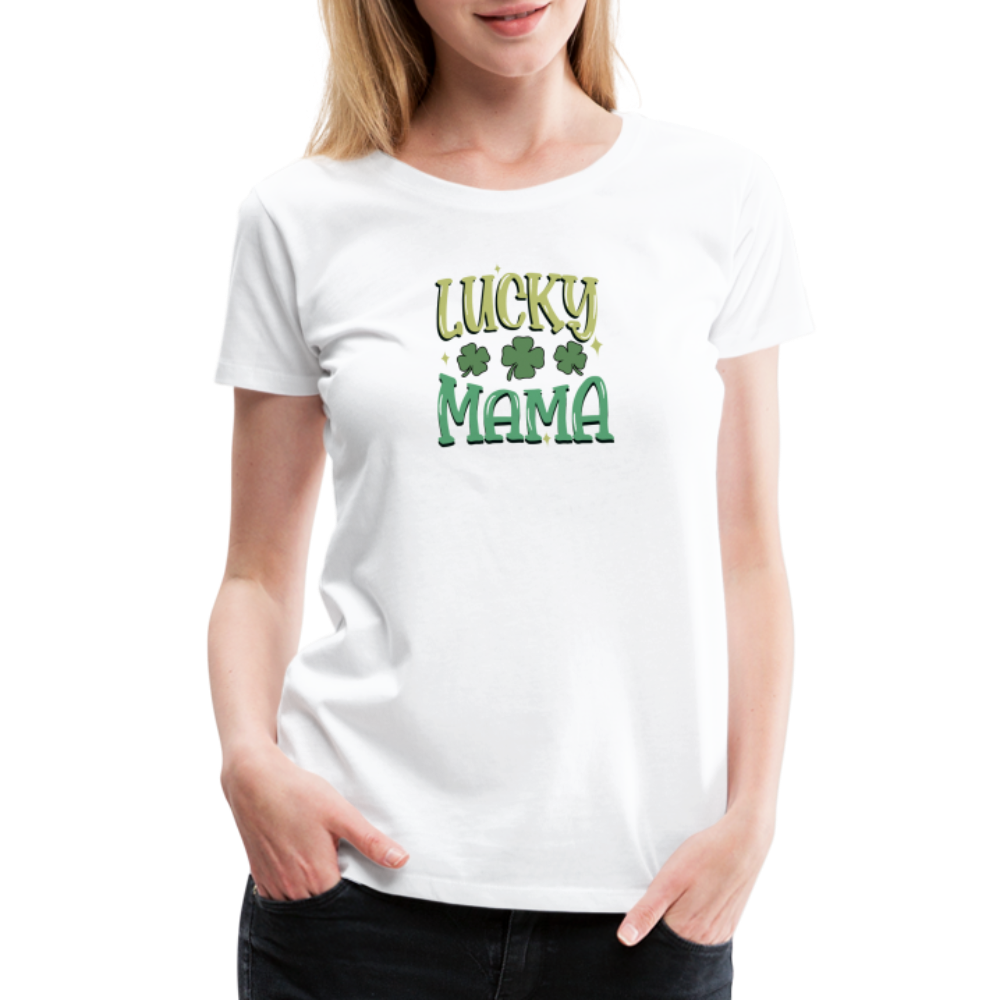 Lucky Mama - Women’s Premium T-Shirt - white