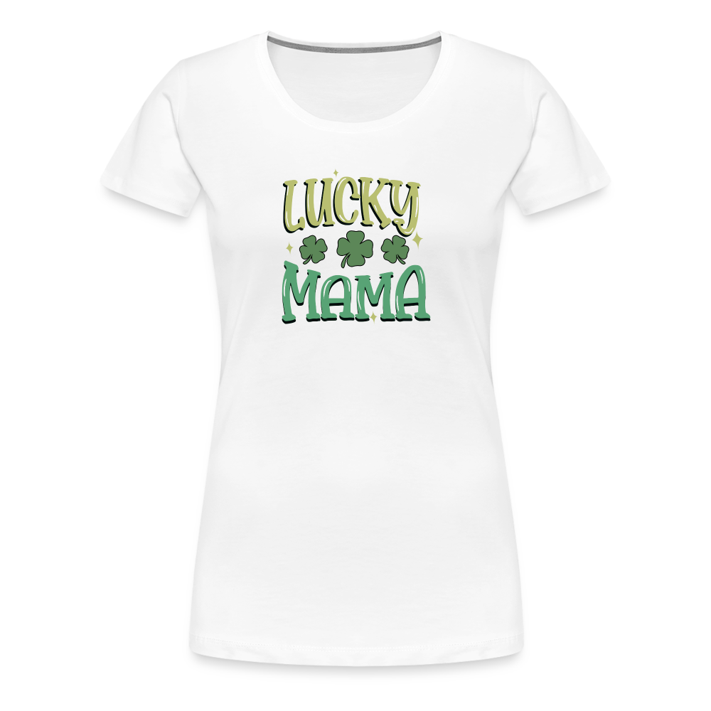 Lucky Mama - Women’s Premium T-Shirt - white