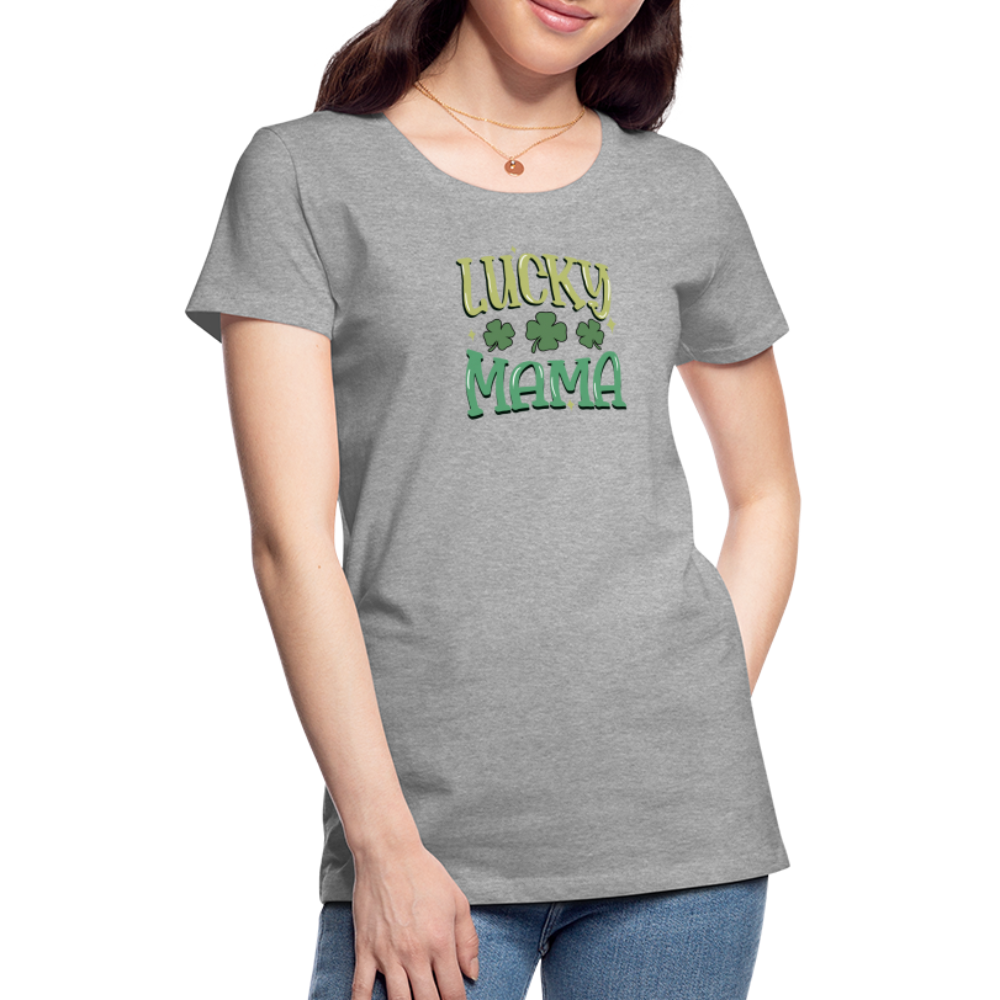 Lucky Mama - Women’s Premium T-Shirt - heather gray