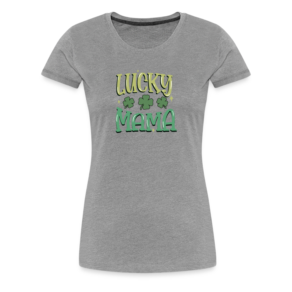 Lucky Mama - Women’s Premium T-Shirt - heather gray