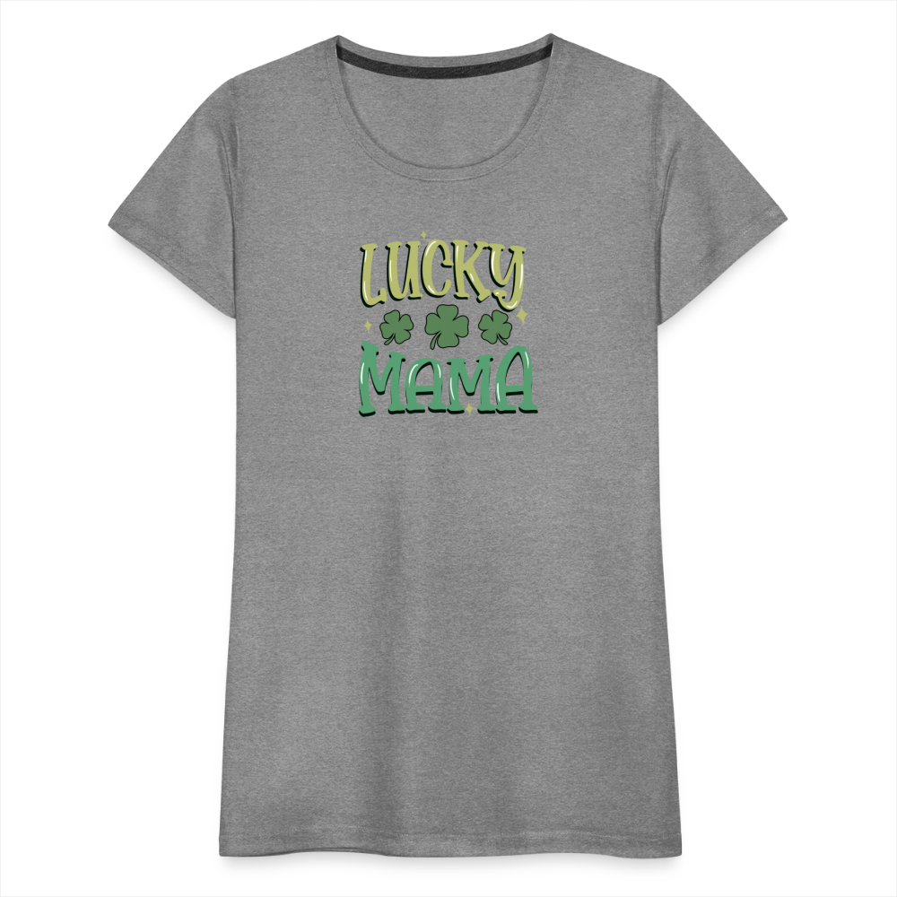 Lucky Mama - Women’s Premium T-Shirt - heather gray