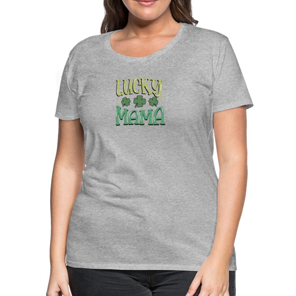 Lucky Mama - Women’s Premium T-Shirt - heather gray