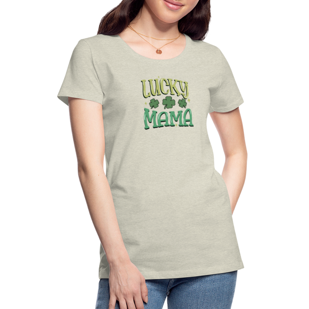 Lucky Mama - Women’s Premium T-Shirt - heather oatmeal