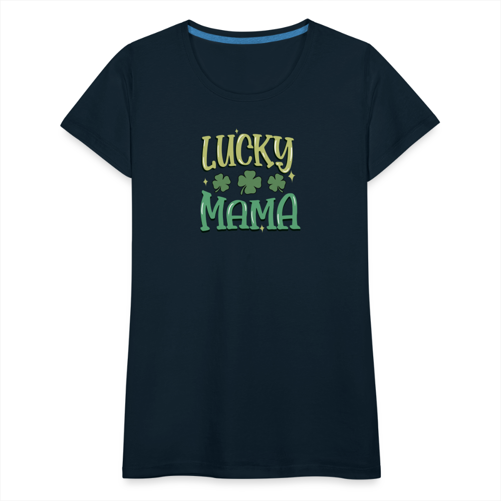 Lucky Mama - Women’s Premium T-Shirt - deep navy