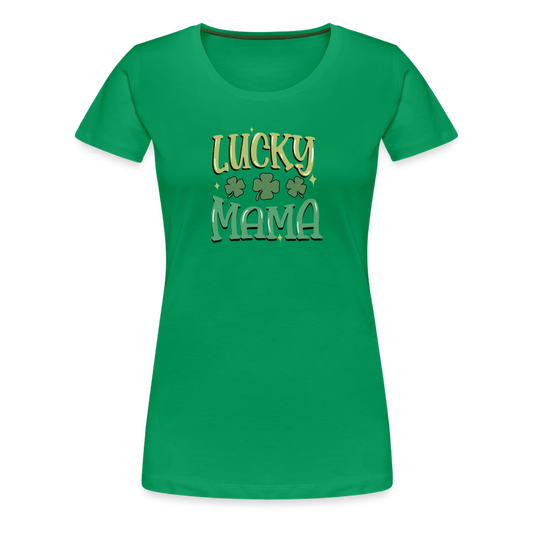 Lucky Mama - Women’s Premium T-Shirt - kelly green