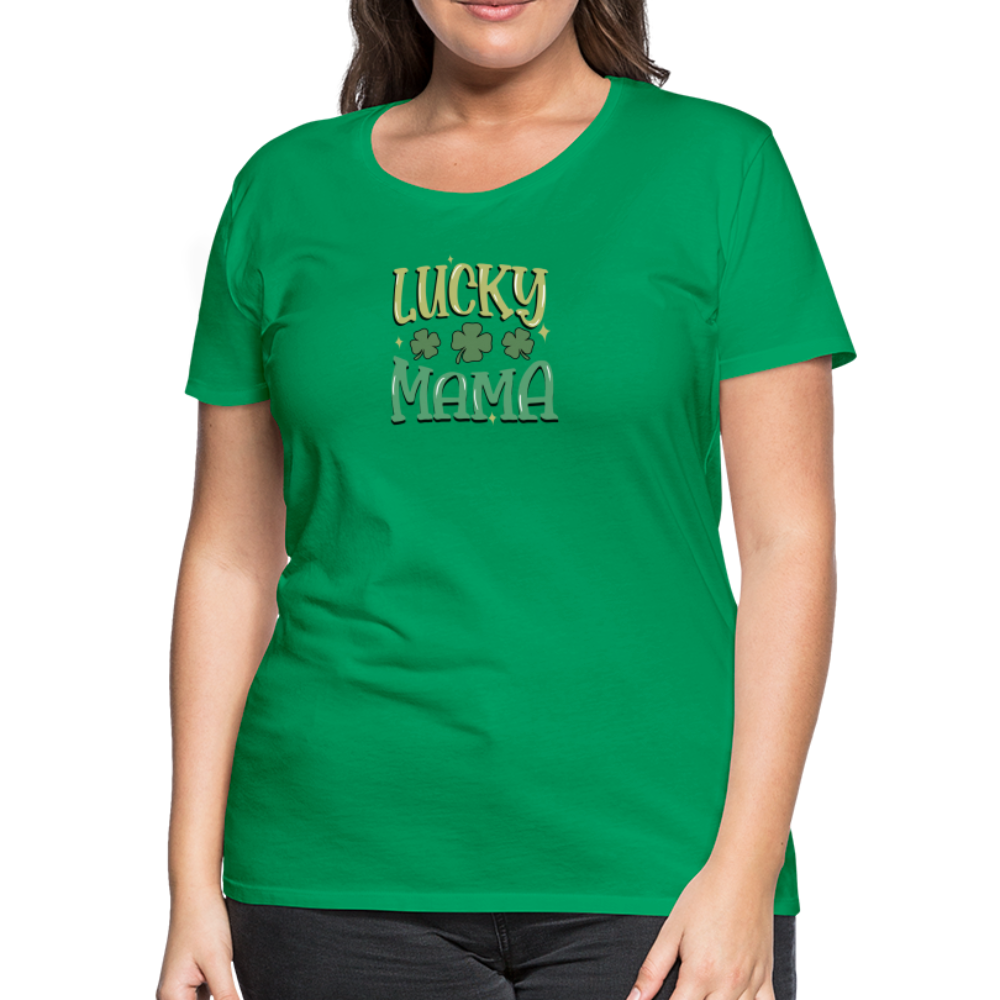 Lucky Mama - Women’s Premium T-Shirt - kelly green