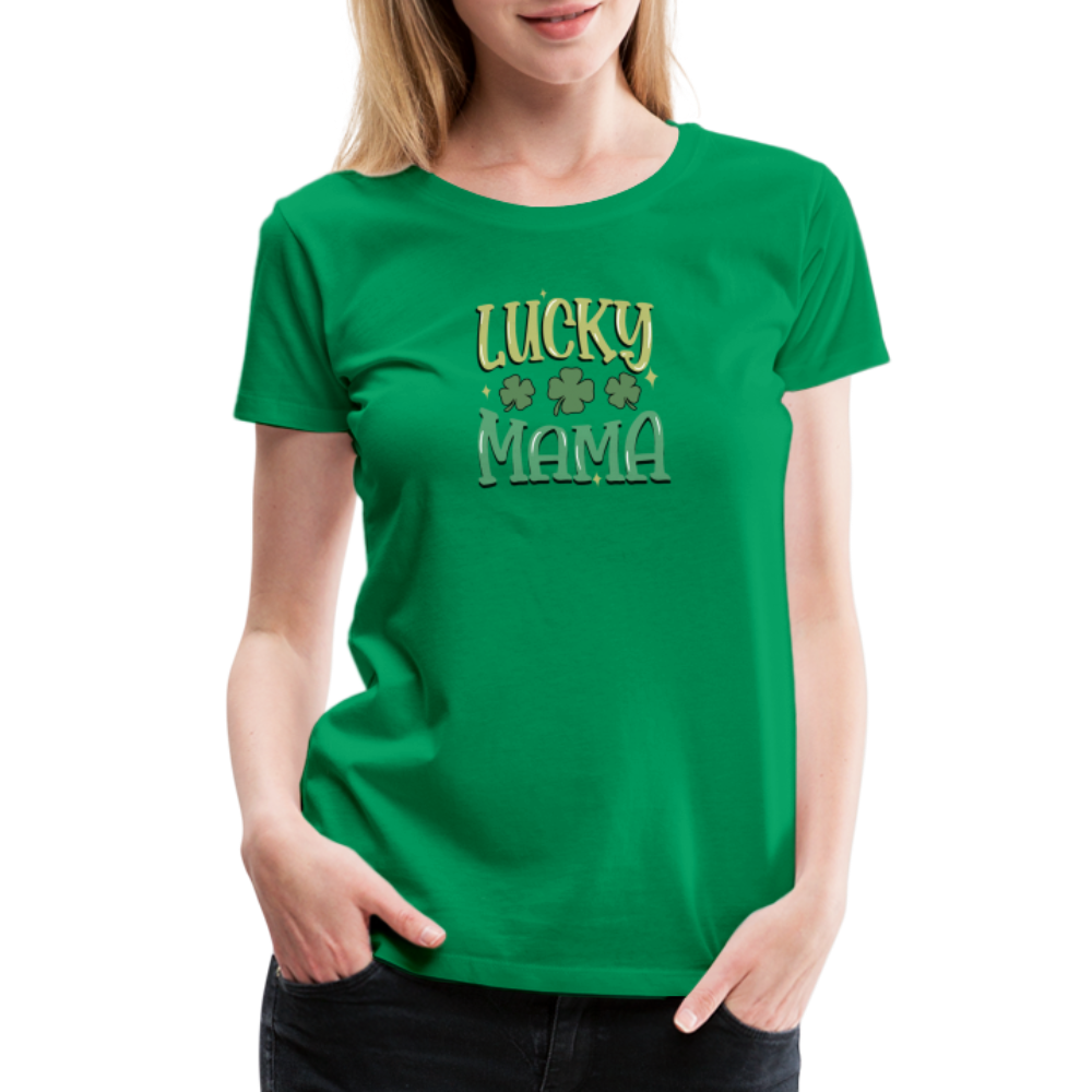 Lucky Mama - Women’s Premium T-Shirt - kelly green