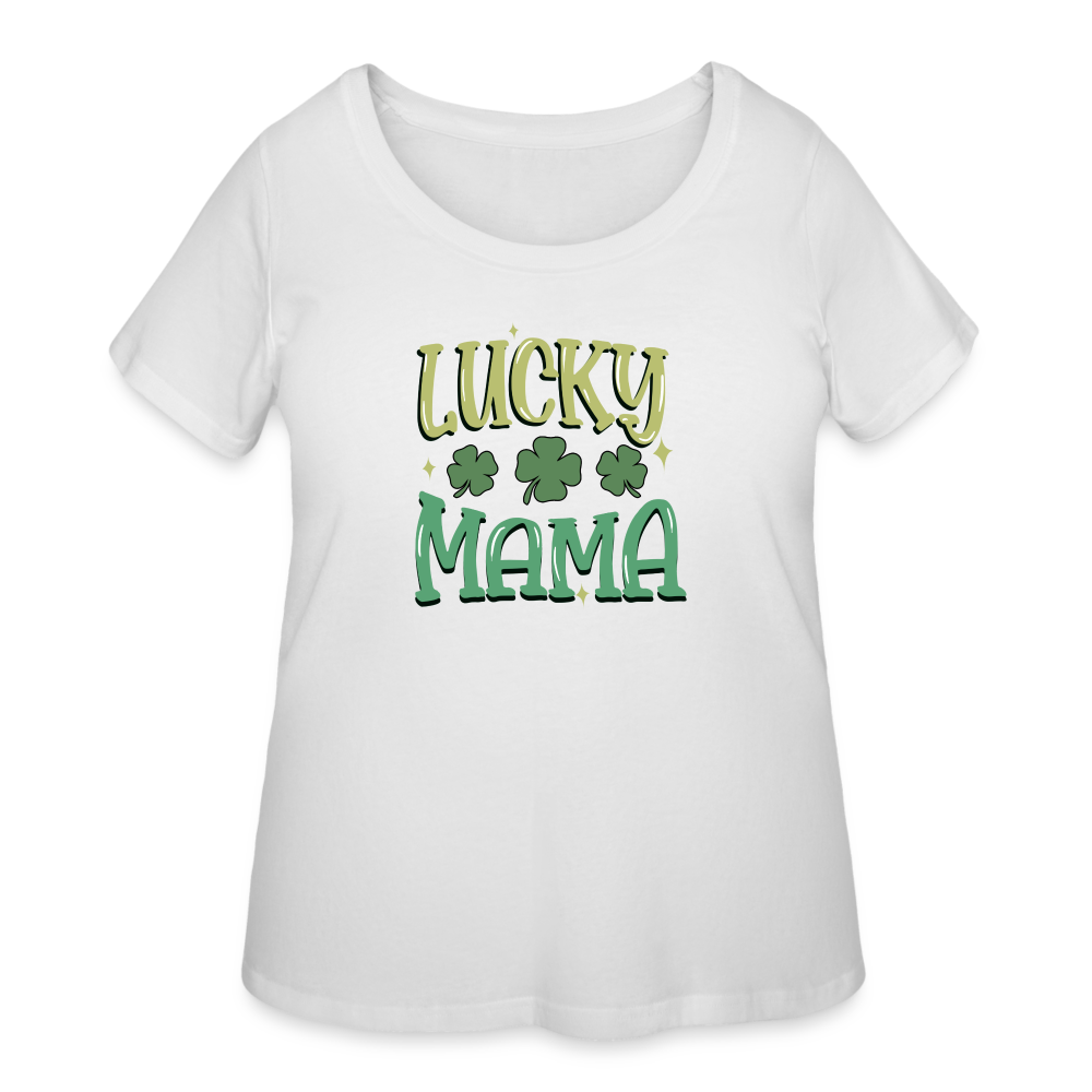 Lucky Mama - Women’s Curvy T-Shirt - white