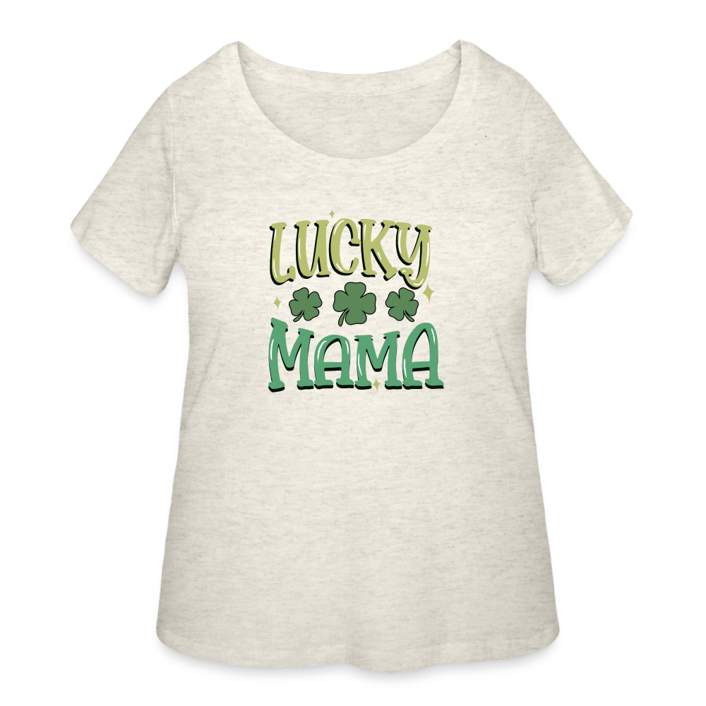 Lucky Mama - Women’s Curvy T-Shirt - heather oatmeal