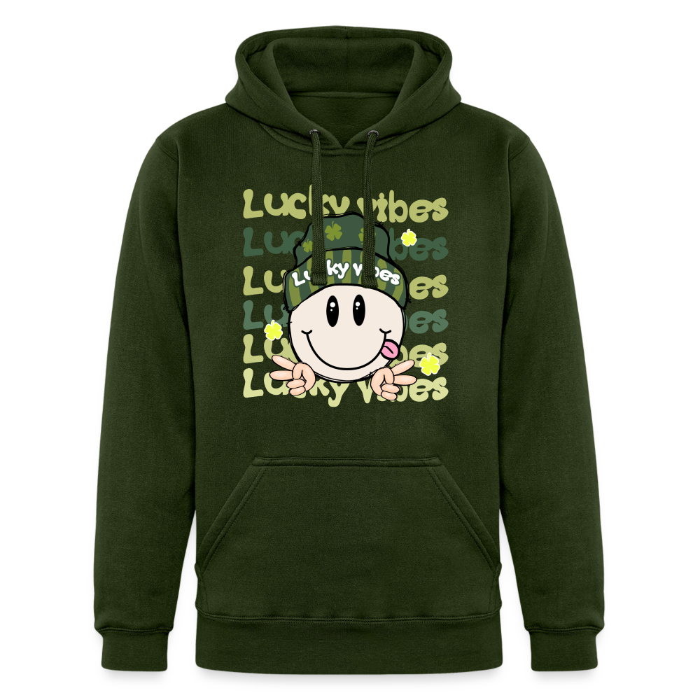 Lucky Vibes - Unisex Heavyweight Hoodie - forest green