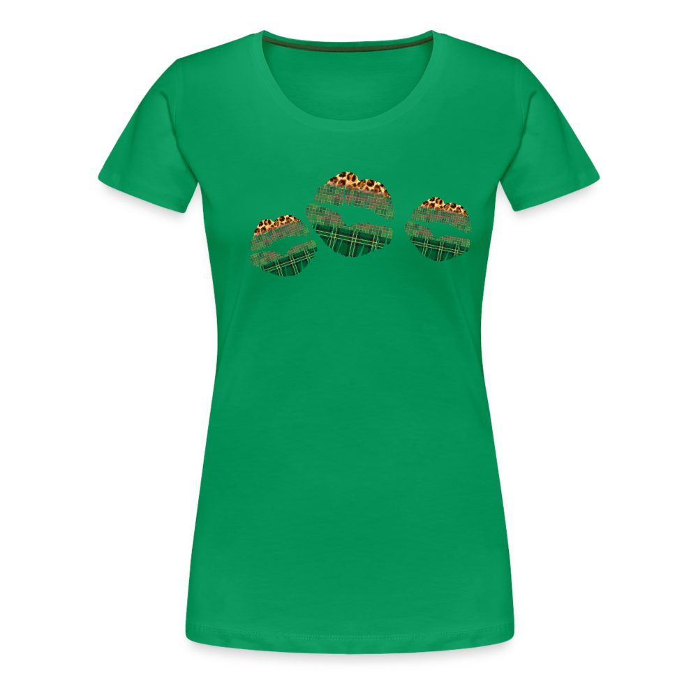 Wild Kiss - Women’s Premium T-Shirt - kelly green