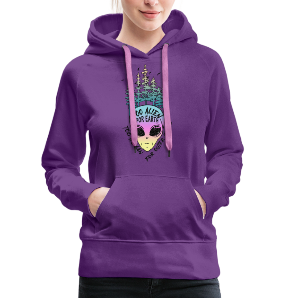 Too Alien - Women’s Premium Hoodie - purple