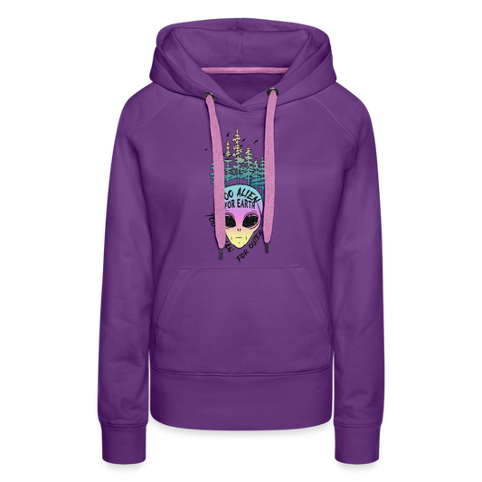 Too Alien - Women’s Premium Hoodie - purple