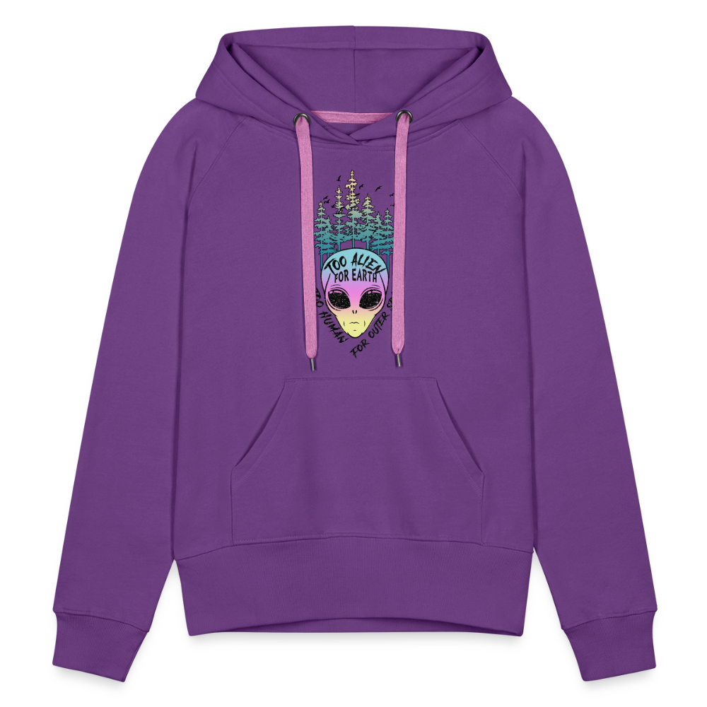 Too Alien - Women’s Premium Hoodie - purple