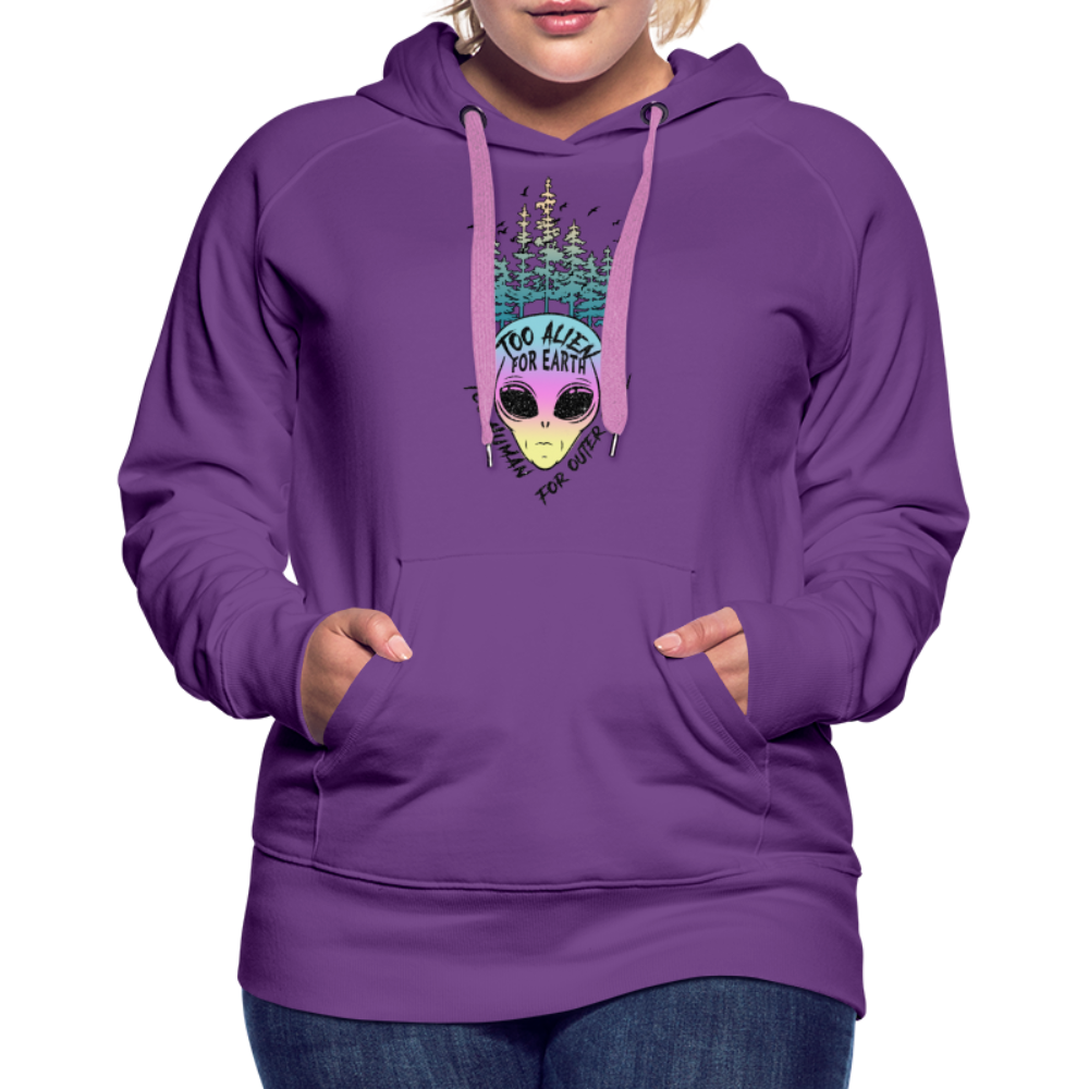 Too Alien - Women’s Premium Hoodie - purple