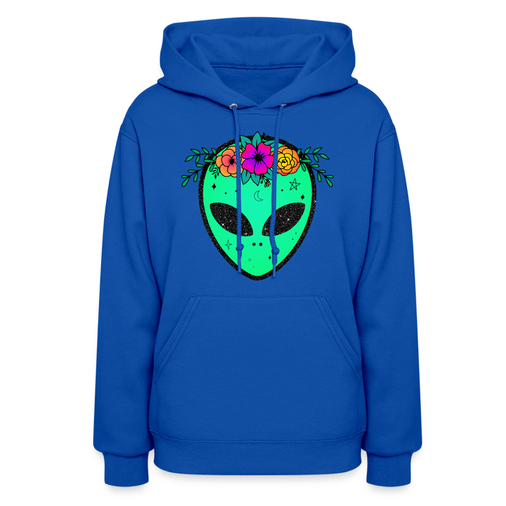 Floral Alien - Women's Hoodie - royal blue