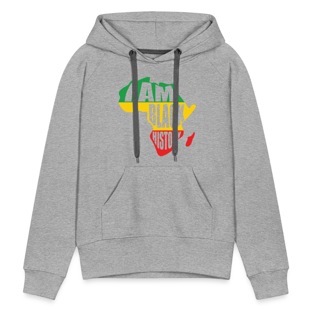 I Am Black History (color) - Women’s Premium Hoodie - heather grey