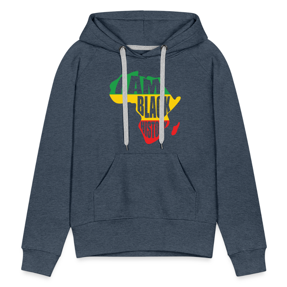 I Am Black History (color) - Women’s Premium Hoodie - heather denim