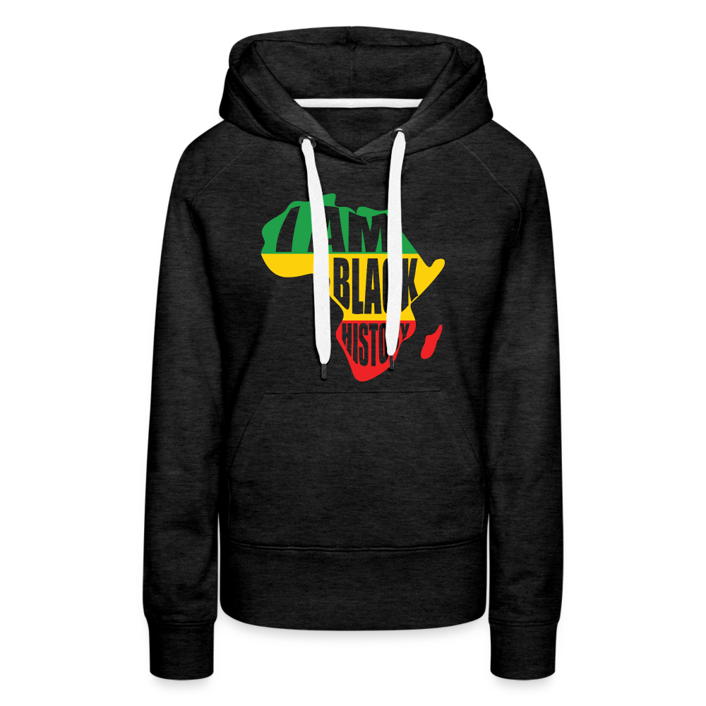 I Am Black History (color) - Women’s Premium Hoodie - charcoal grey