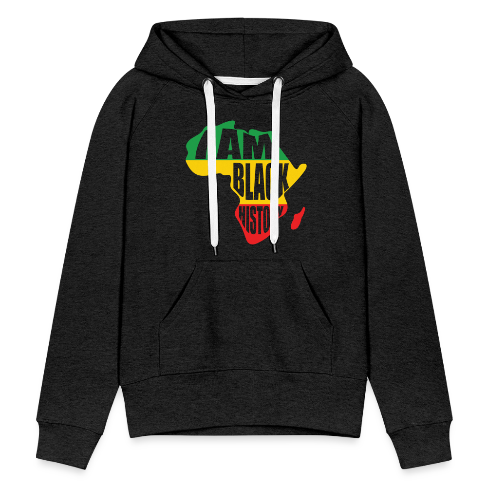 I Am Black History (color) - Women’s Premium Hoodie - charcoal grey