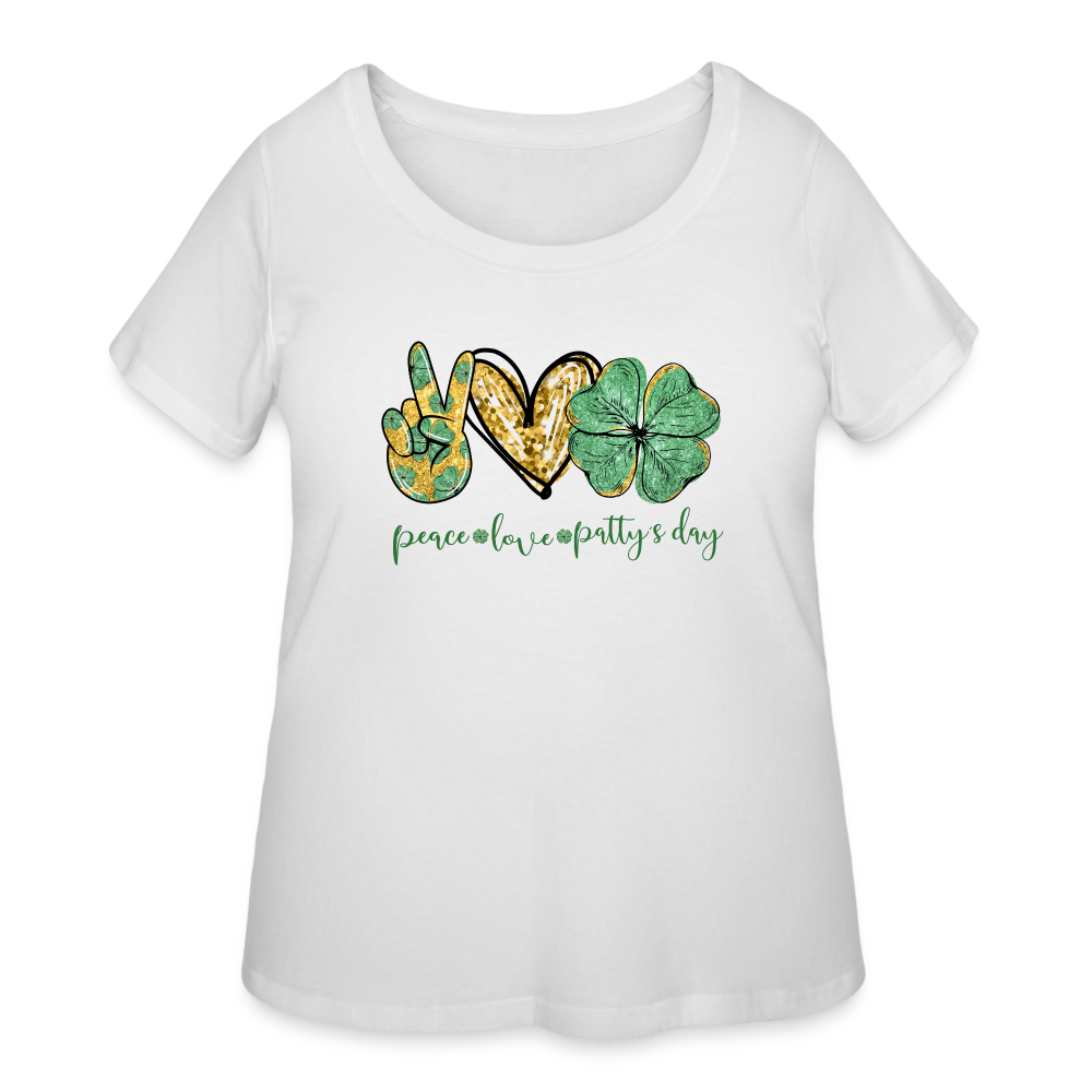 Peace Love Patty's Day - Women’s Curvy T-Shirt - white