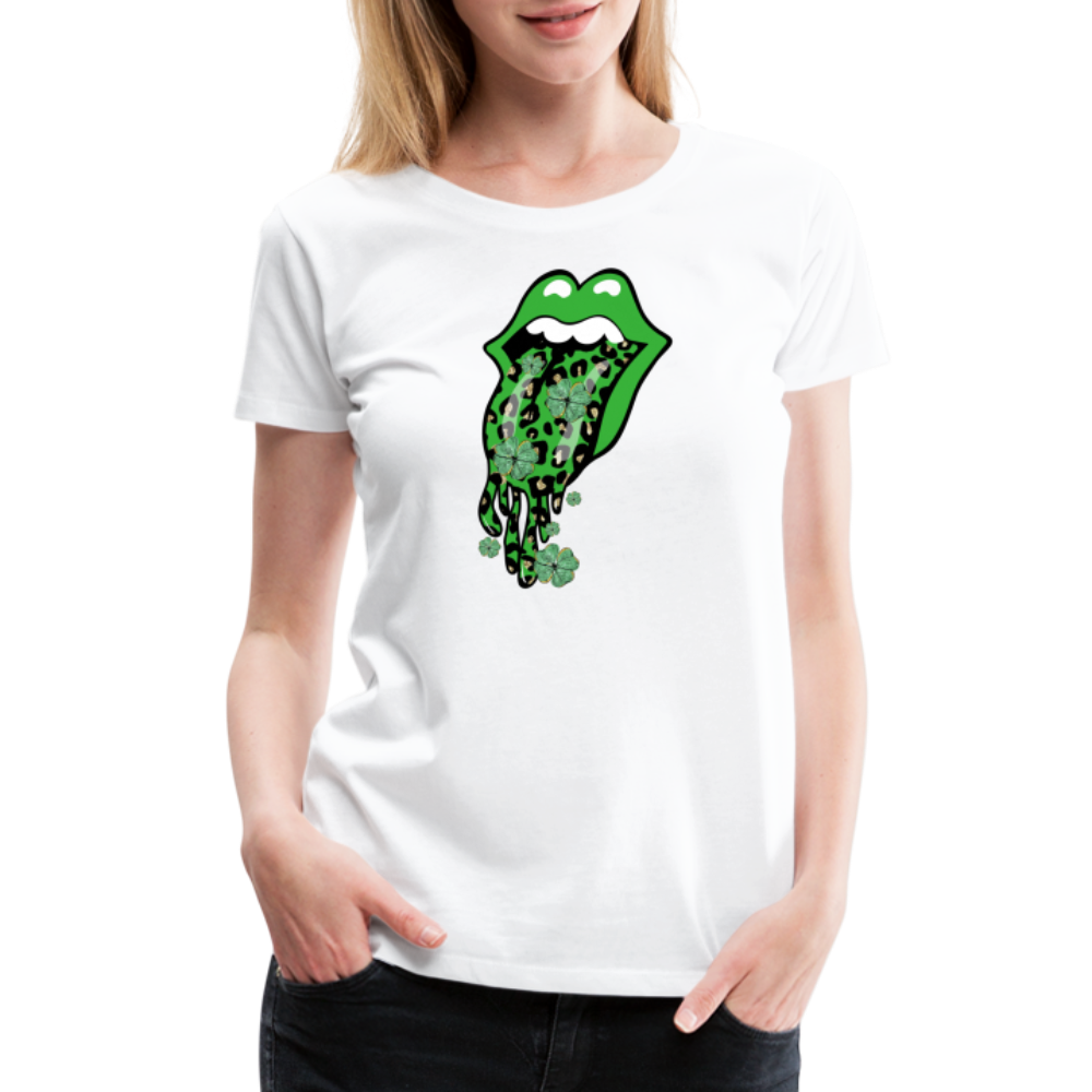 Mouth Full O' Luck - Women’s Premium T-Shirt - white