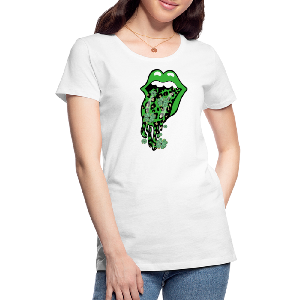 Mouth Full O' Luck - Women’s Premium T-Shirt - white