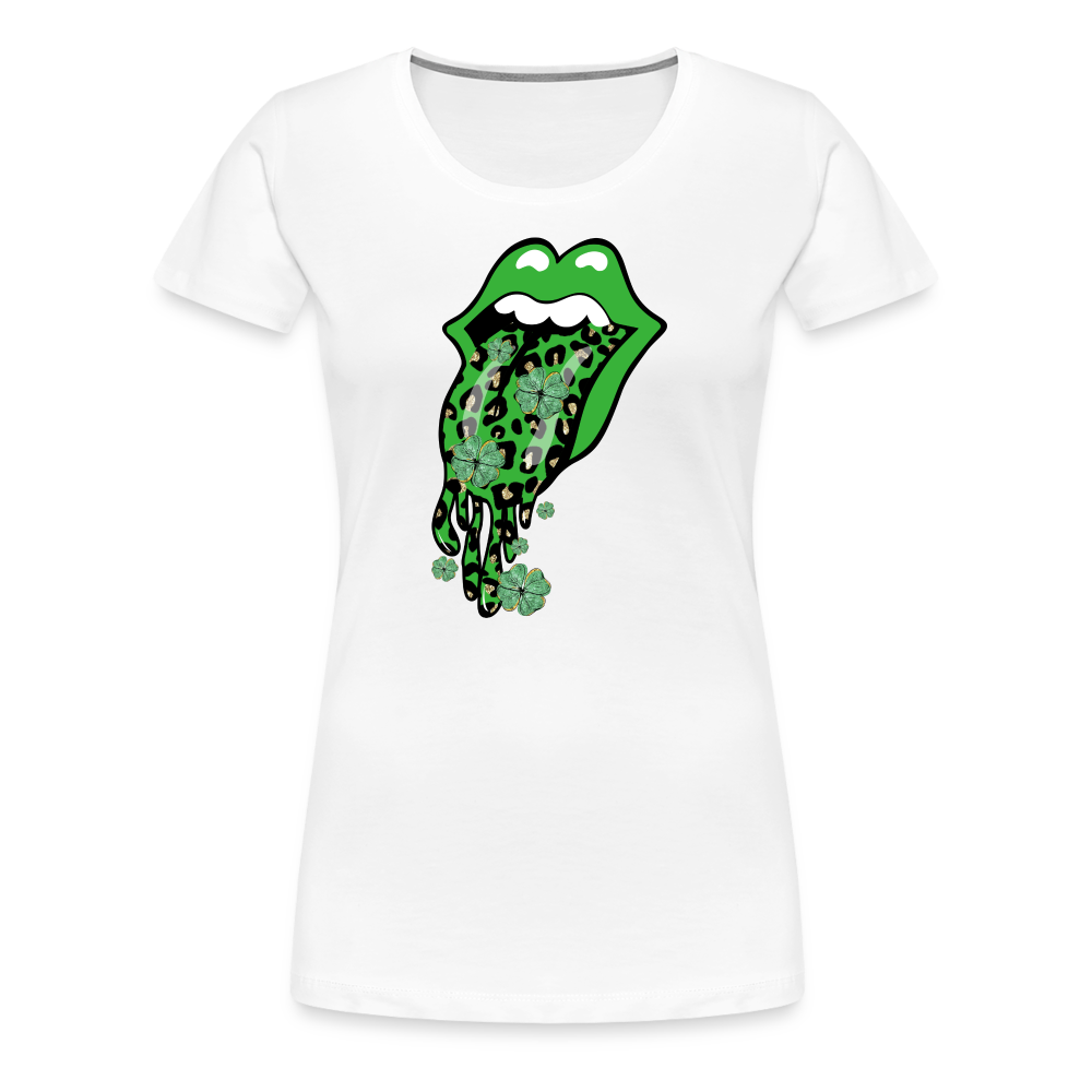 Mouth Full O' Luck - Women’s Premium T-Shirt - white