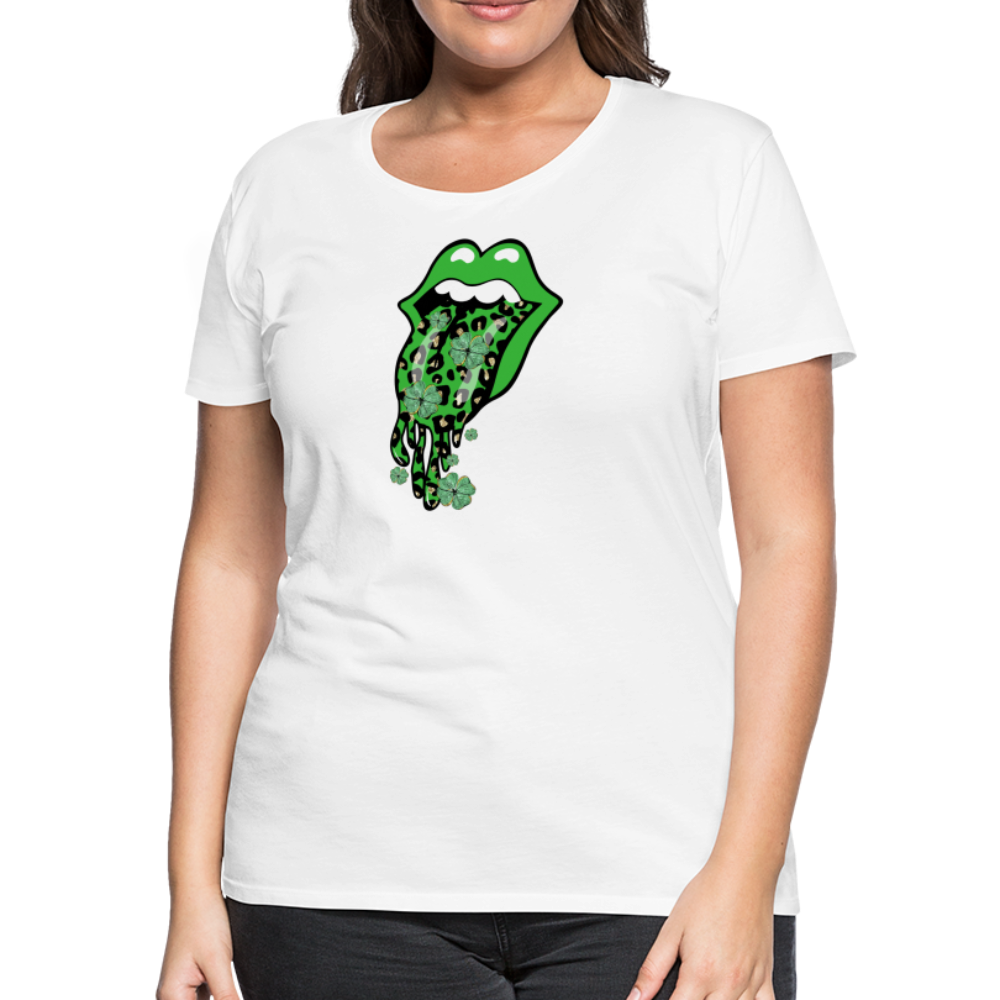 Mouth Full O' Luck - Women’s Premium T-Shirt - white