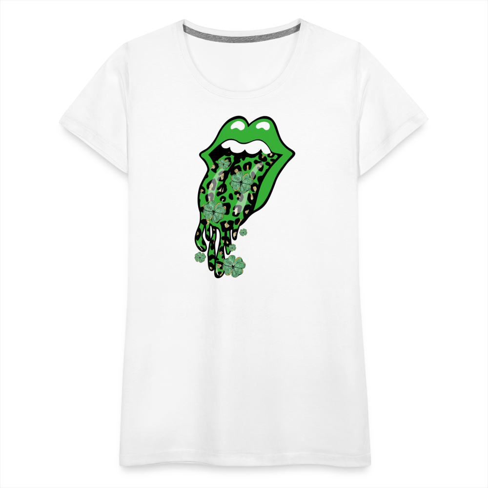 Mouth Full O' Luck - Women’s Premium T-Shirt - white