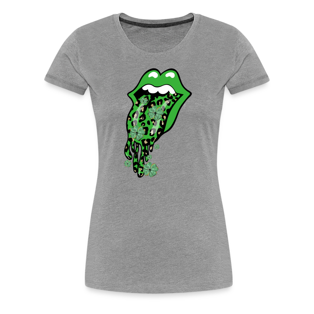 Mouth Full O' Luck - Women’s Premium T-Shirt - heather gray