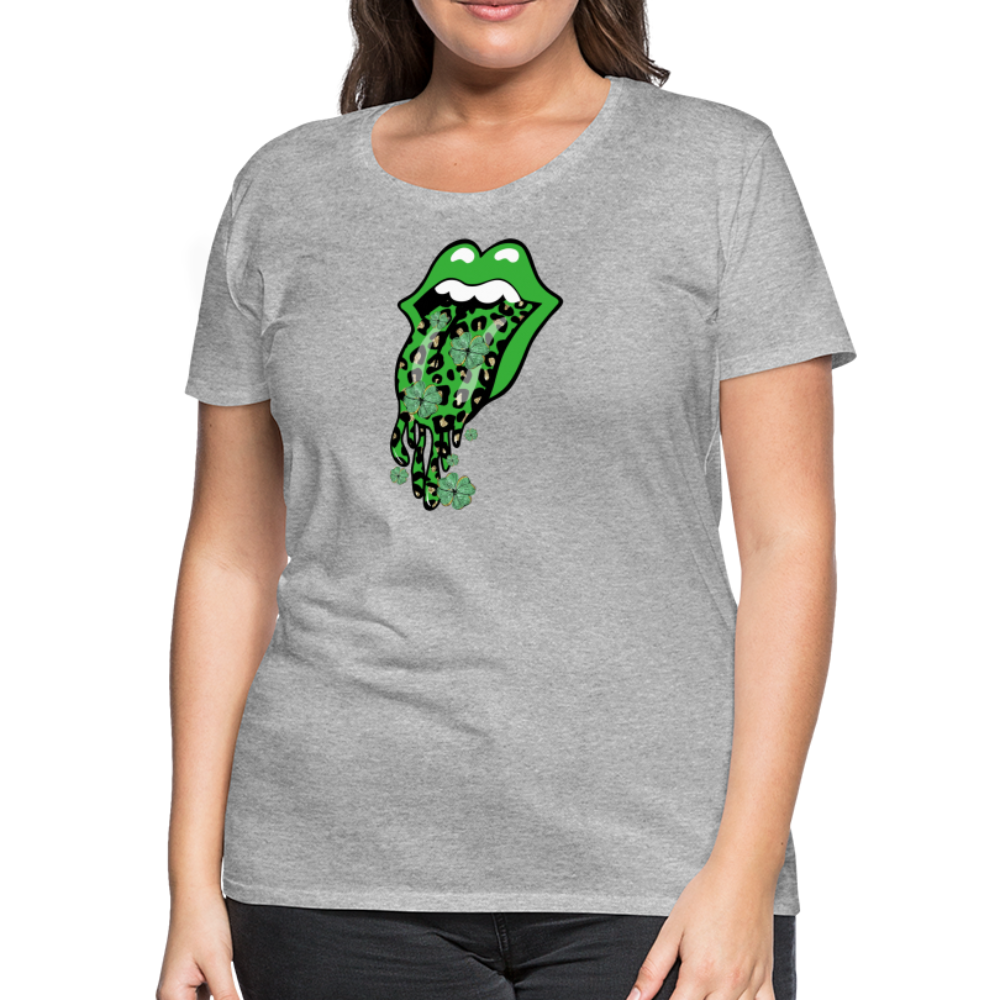 Mouth Full O' Luck - Women’s Premium T-Shirt - heather gray