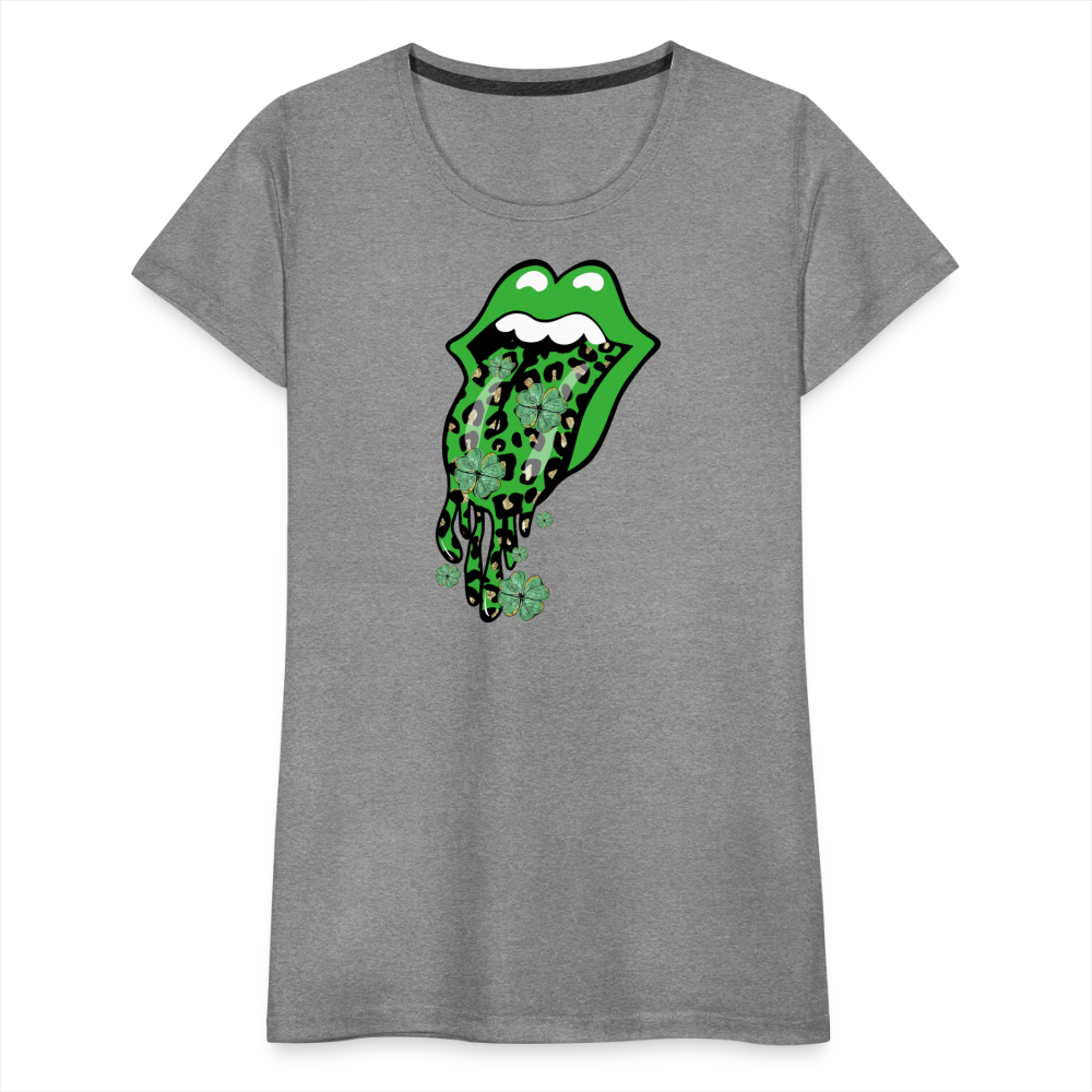 Mouth Full O' Luck - Women’s Premium T-Shirt - heather gray