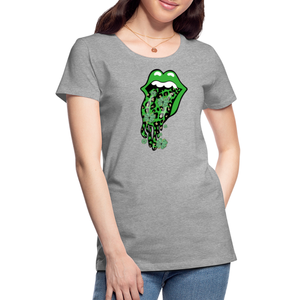 Mouth Full O' Luck - Women’s Premium T-Shirt - heather gray