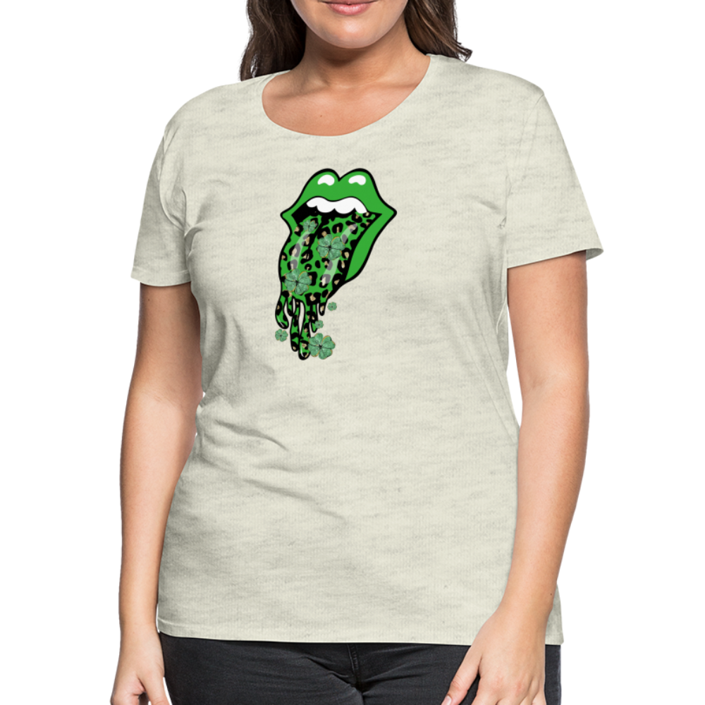 Mouth Full O' Luck - Women’s Premium T-Shirt - heather oatmeal